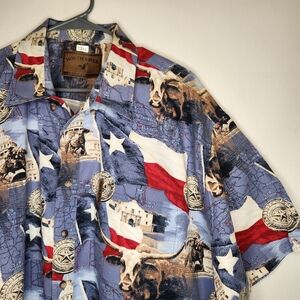 North River Outfitters Texas-Themed Men's Casual Button Up Shirt